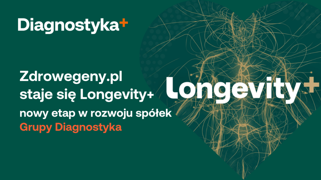 Zdrowegeny.pl staje się Longevity+: nowy etap w rozwoju spółek Grupy Diagnostyka